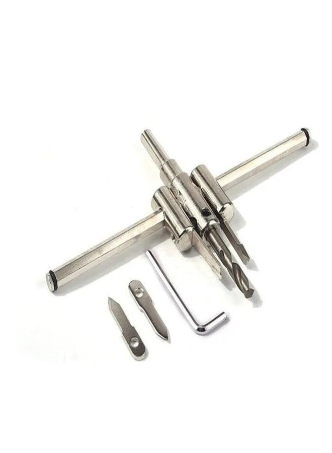 DIY Crafts Adjustable Circle Hole Saw Drill Bit Cutter - Alloy Steel, 30-120mm Cutting Range Metal Wood Circle Cutter Kit Hole Saw Drill Bit 30mm-120mm Adjustable DIY Craft Tool (1) - Image 2